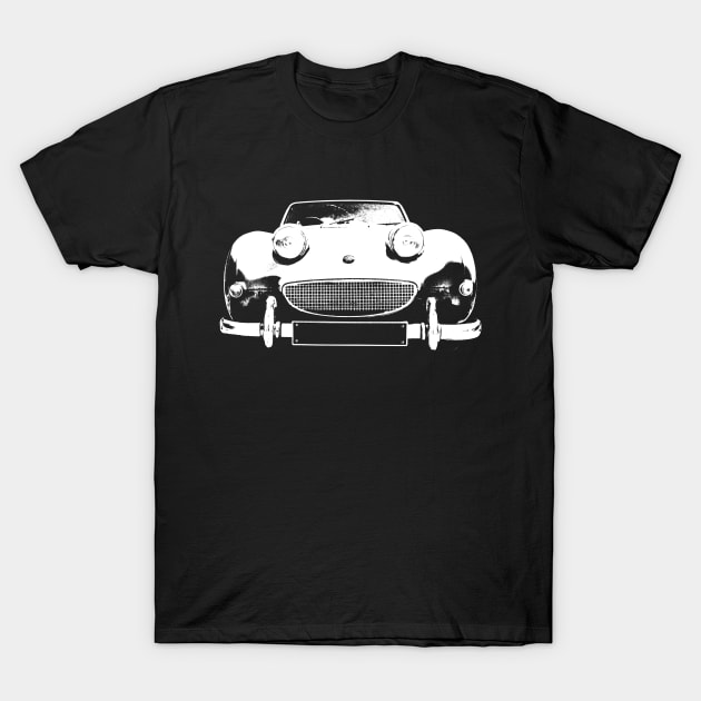 Austin Healey Sprite British 1960s classic car monoblock white T-Shirt by soitwouldseem